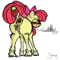 Size: 2048x2048 | Tagged: explicit, artist:johrnyreport, apple bloom, anal orgasm, anus, blank flank, bowtie, butt, buttplug, clitoris, crotchboobs, dark genitals, earth pony, female, female orgasm, filly, foal, foalcon, g4, gaping, gaping anus, hands free, high res, imported from derpibooru, nipples, nudity, orgasm, part of a set, plot, pony, presenting, presenting anus, presenting butt, presenting pussy, sex toy, simple background, solo, solo female, squirting, teats, text, vaginal secretions, vulva, vulvar winking, white background