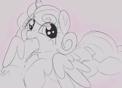 Size: 2103x1530 | Tagged: explicit, artist:mushy, princess flurry heart, alicorn, babycon, big eyes, blowjob, blushing, cum, diaper, drool, eye contact, female, filly, foal, foalcon, g4, imported from derpibooru, looking at each other, looking at someone, non-baby in diaper, nudity, oral, penis, pony, sex