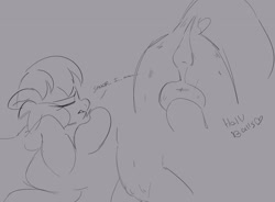 Size: 2923x2148 | Tagged: explicit, artist:mushy, oc, oc:pea, anus, ball sweat, balls, earth pony, female, filly, foal, foalcon, high res, hooves, imported from derpibooru, male, musk, nudity, ponut, pony, sleeping, sleepy, stallion, sweat