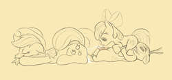Size: 2856x1324 | Tagged: explicit, artist:tabloi, apple bloom, applejack, 69 position, after vaginal, aftersex, applecest, creampie, crossover, cum, cunnilingus, earth pony, female, filly, foal, foalcon, g4, imported from derpibooru, incest, interspecies, licking, licking cock, lilo and stitch, nudity, oral, penis, pony, sex, spats, tongue out