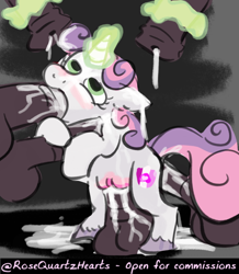 Size: 714x817 | Tagged: explicit, artist:rosequartzhearts, sweetie belle, age difference, ahegao, anal, anal creampie, blowjob, clitoris, creampie, cum, cum everywhere, female, filly, foal, foalcon, g4, imported from derpibooru, insertion, magic, male, nudity, open mouth, oral, penetration, penis, pony, sex, stallion, stallion on filly, straight, tongue out, unicorn, vaginal creampie, vaginal insertion, vulva