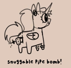Size: 990x942 | Tagged: explicit, artist:nootaz, oc, oc:dyx, alicorn, bomb, butt, dynamite, female, filly, foal, foalcon, imminent death, imminent gore, imported from derpibooru, insertion, monochrome, oc only, pipe bomb, plot, plushie, pony, sketch, smiling, spiked wristband, this will end in death, this will end in pain, vaginal insertion, vaginamite, weapon, wristband