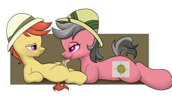 Size: 3689x2054 | Tagged: explicit, artist:dumbwoofer, age difference, anatomically correct, bedroom eyes, blank flank, blowjob, blushing, clothes, colt, cosplay, costume, covered cutie mark, cum, cum on tongue, daring do costume, duo, earth pony, female, foal, foalcon, g4, hat, high res, imported from derpibooru, licking, licking cock, lidded eyes, looking at each other, looking at someone, male, mare, mare on colt, medial ring, nudity, oral, pegasus, penis, pony, raised tail, rose compass, sex, ship:viewcompass, simple background, smiling, straight, straight shota, sweat, sweatdrop, tail, tongue out, transparent background, viewfinder (g4), vulva