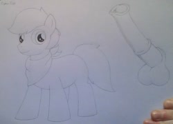 Size: 772x555 | Tagged: explicit, oc, balls, colt, disembodied penis, earth pony, foal, foalcon, horsecock, imported from derpibooru, male, nudity, oc only, penis, pony, solo, solo male, traditional art