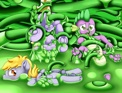 Size: 5000x3800 | Tagged: explicit, artist:pvryohei, spike, abdominal bulge, all the way through, anal, anal creampie, anus, balls, bondage, colt, crackle pop, creampie, crotch bulge, crotchboobs, cum, cumming, dinky hooves, dragon, equal opportunity lewd, female, filly, foal, foalcon, g4, imported from derpibooru, male, masturbation, messy, nipples, nudity, oral, pegasus, penetration, penis, pony, sex, slime, tail, tail pull, tentacle bondage, tentacle pit, tentacle porn, tentacles, tentacles on colt, tentacles on female, tentacles on filly, tentacles on male, unicorn, vagina, vaginal, vaginal creampie