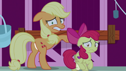 Size: 1920x1080 | Tagged: explicit, apple bloom, applejack, aftersex, apple sisters, applebutt, applecest, bloom butt, butt, caught, creampie, cum, duo, earth pony, edit, edited screencap, female, filly, foal, foalcon, frown, futa, futa apple bloom, futa edit, futa filly, futa filly on mare, futa on female, g4, going to seed, horsecock, imported from derpibooru, incest, intersex, looking at you, looking back, looking back at you, mare, my little pony: friendship is magic, nervous, nudity, penis, plot, pony, rear view, scared, screencap, ship:bloomjack, shipping, siblings, sisters, teeth, vaginal creampie