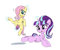 Size: 598x500 | Tagged: explicit, artist:myra, fluttershy, starlight glimmer, age difference, anatomically correct, blushing, colored, dildo, dubious consent, duo, duo female, female, filly, floating, foal, foalcon, forced insertion, g4, glowing, glowing horn, hair over one eye, horn, imported from derpibooru, insertion, lesbian, levitated, levitation, magic, magic aura, mare, my little pony: friendship is magic, nervous, nudity, pegasus, pony, s5 starlight, sex toy, shadow, ship:glimmershy, shipping, simple background, spread legs, spreading, sweat, telekinesis, the cutie re-mark, tongue out, unicorn, vaginal insertion, vulva, white background, younger