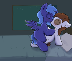 Size: 2600x2200 | Tagged: questionable, artist:dumbwoofer, princess luna, adorasexy, alicorn, bed, bedroom, blank flank, blushing, colt, colt on filly, cowgirl position, cute, duo, ear fluff, ears back, earth pony, eyelashes, eyes closed, female, filly, filly luna, foal, foalcon, g4, high res, hoof on chest, imported from derpibooru, kiss on the lips, kissing, leaning back, lying down, male, moonlight, motion lines, night, no eyelashes, nudity, on back, penetration, pillow, pipsqueak, pony, pony on pony action, sex, sexy, ship:lunapip, shipping, softcore, spread wings, straight, straight shota, sweat, thrusting, vaginal, window, wingboner, wings, woona, younger