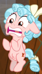 Size: 367x650 | Tagged: explicit, artist:goregys, areola, bow, cozy glow, cropped, crotchboobs, edit, edited screencap, female, filly, floppy ears, flying, foal, foalcon, folded wings, g4, imported from derpibooru, my little pony: friendship is magic, nipples, nudity, open mouth, pegasus, pony, screencap, solo, solo female, tail, tail bow, the beginning of the end, vulva, wings
