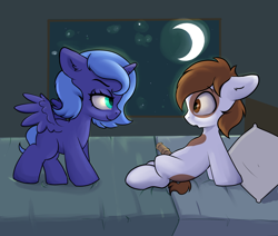 Size: 2600x2200 | Tagged: explicit, artist:dumbwoofer, princess luna, adorasexy, alicorn, bed, bedroom, bedroom eyes, blank flank, colt, cute, ear fluff, ears back, earth pony, erection, female, filly, filly luna, foal, foalcon, g4, high res, horsecock, imminent sex, imported from derpibooru, leaning back, looking at each other, looking at someone, lying down, male, medial ring, moon, moonlight, morning wood, night, nudity, on back, penis, pillow, pipsqueak, pony, reasonably sized genitals, reasonably sized penis, semi-erect, sexy, ship:lunapip, shipping, smiling, spread wings, straight, surprised, window, wingboner, wings, woona, younger