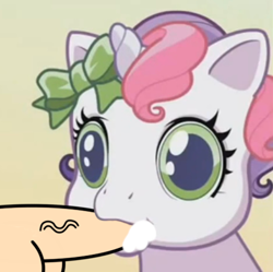 Size: 469x467 | Tagged: explicit, baby, baby pony, blowjob, edit, edited screencap, female, filly, foal, foalcon, g3, g3.5, imported from derpibooru, newborn cuties, nudity, once upon a my little pony time, op is a duck, oral, over two rainbows, penis, pony, screencap, sex, sweetie belle (g3), unicorn, wat, why, wtf
