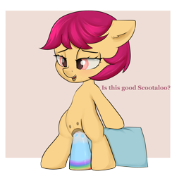 Size: 2200x2253 | Tagged: explicit, artist:dumbwoofer, blank flank, clitoris, creamy nougat, crotchboobs, delicious flat crotch, dildo, dildo sitting, ear fluff, earth pony, female, filly, foal, foalcon, friendship student, g4, high res, implied scootaloo, imported from derpibooru, insertion, nipples, nudity, pepper pot, pillow, pony, sex toy, simple background, talking, teats, transparent background, vaginal insertion, vaginal secretions, vulva
