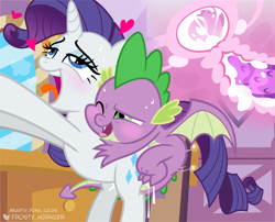Size: 1250x1012 | Tagged: explicit, artist:frosty_hornier, rarity, spike, ahegao, barbed penis, bipedal, bipedal leaning, blushing, cervical contact, cervix, creampie, cum, cum in uterus, dragon, dragon on pony action, dripping, dripping cum, duo, duo male and female, female, floating heart, foalcon, g4, heart, imported from derpibooru, indoors, internal, internal cumshot, interspecies, leaking cum, leaning, male, mare, nudity, obscured penetration, open mouth, orgasm, penetration, penis, pony, sex, ship:sparity, shipping, show accurate, show accurate porn, straight, tongue out, unicorn, uterus, vagina, vaginal, vaginal creampie, winged spike, wings, x-ray
