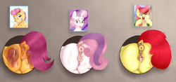 Size: 4180x1955 | Tagged: explicit, artist:ponykittenboi, apple bloom, scootaloo, sweetie belle, anal creampie, anus, band-aid, band-aid on nose, brothel, bruised, butt, candy, clitoris, consensual, creampie, crotchboobs, cum, cutie mark crusaders, degradation, derpibooru exclusive, dock, drool, drool string, earth pony, exhibitionism, female, filly, foal, foalcon, folded wings, food, full body glory hole, g4, gaping, gaping anus, gaping vagina, glory hole, implied anal, implied sex, implied spanking, implied vaginal, imported from derpibooru, licking, lollipop, magic, nipples, nudity, open mouth, pegasus, picture, plot, ponut, pony, prostitution, public use, pulling, redraw, spank mark, spanking, tail, teats, telekinesis, thick, thighs, through wall, thunder thighs, tongue out, unicorn, uvula, vagina, vaginal secretions, vulva, vulva blush, vulvar winking, willing, wings