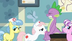 Size: 1920x1080 | Tagged: explicit, spike, age difference, artist needed, blowjob, creampie, cum, cum in mouth, cum on hair, cum on hat, cum on mane, doctor's office, dragon, dragon dick, dragon on pony action, earth pony, edit, edited screencap, facial, female, foalcon, g4, greed spike, gritted teeth, hat, imported from derpibooru, interspecies, male, mare, my little pony: friendship is magic, nudity, nurse, nurse hat, nurse redheart, nurse snowheart, nurse sweetheart, oral, oral creampie, penis, pony, screencap, season 2, secret of my excess, sex, ship:spikeheart, shipping, show accurate, show accurate porn, source needed, spike gets all the mares, straight, teeth, wingless spike