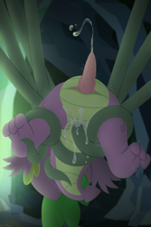 Size: 2000x3000 | Tagged: explicit, artist:dtcx97, spike, anal, anal creampie, anal insertion, anal orgasm, anus, arched back, bondage, butt, cave, creampie, cum, cumming, dragon, dragon dick, foalcon, g4, high res, imported from derpibooru, insertion, male, nudity, orgasm, penetration, penis, restrained, sex, solo, solo male, spikesub, tail, tentacle bondage, tentacle porn, tentacles, tentacles on male