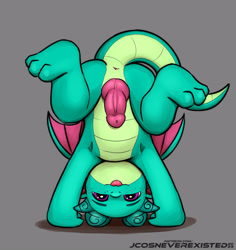Size: 3858x4093 | Tagged: explicit, artist:jcosneverexisted, :p, alternate version, anus, baby, baby dragon, babycon, cute, cute porn, dragon, dragon dick, foalcon, freckles, g5, handstand, imported from derpibooru, knot, knotted penis, looking at you, male, nudity, penis, sheath, solo, solo male, sparky sparkeroni, sparkybetes, tongue out, upside down