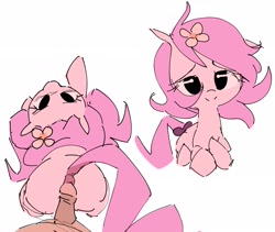 Size: 3490x2946 | Tagged: explicit, artist:php197, oc, oc:kayla, anatomically correct, anus, butt, crossed legs, cute, cute porn, doggy style, earth pony, female, filly, flower, foal, foalcon, from behind, high res, human, human male, human male on filly, human on filly, human on pony action, human penis, imminent penetration, imminent sex, imported from derpibooru, interspecies, looking at you, looking back, male, nudity, oc only, offscreen character, penis, plot, ponut, pony, pov, sex, simple background, size difference, straight, vulva, white background, young