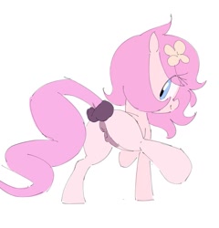 Size: 1271x1322 | Tagged: explicit, artist:php197, oc, oc:kayla, anus, butt, earth pony, female, filly, foal, foalcon, imported from derpibooru, nudity, oc only, plot, pony, presenting, presenting butt, simple background, solo, solo female, vulva, white background