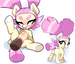 Size: 3500x3000 | Tagged: explicit, artist:poole, oc, oc:vivi, abdominal bulge, ahegao, alternate version, belly blush, butt, disembodied penis, earth pony, earth pony oc, female, female focus, foalcon, high res, imported from derpibooru, nudity, oc only, open mouth, penis, plot, pony, solo focus, tongue out, vulva