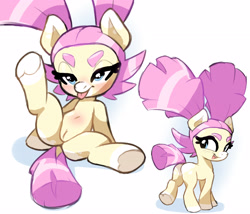 Size: 3500x3000 | Tagged: explicit, artist:poole, oc, oc:vivi, butt, earth pony, earth pony oc, female, filly, foal, foalcon, high res, human vulva on pony, imported from derpibooru, nudity, oc only, plot, pony, solo, solo female, tongue out, vulva