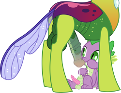 Size: 2596x2000 | Tagged: explicit, artist:don't mind me, spike, aftersex, balls, butt, changedling, changeling, creampie, cum, cum eating, cum in mouth, derpibooru exclusive, dragon, foal, foalcon, g4, gay, gradient penis, high res, imported from derpibooru, king thorax, male, nudity, oral creampie, penis, plot, ship:thoraxspike, shipping, show accurate, show accurate porn, simple background, size difference, thorax, transparent background