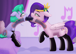 Size: 4960x3508 | Tagged: explicit, artist:salemcat, alternate version, anal insertion, blowjob, buttplug, clothes, deepthroat, dildo, dildo blowjob, double dildo deepthroat, double insertion, doubleheaded dildo, earth pony, female, filly, foal, foalcon, g5, imported from derpibooru, insertion, jewelry, latex, latex socks, mare, multiple insertion, nudity, oral, oral insertion, pegasus, penis, pipp petals, pony, seashell (g5), sex, sex toy, simple background, sitting, socks, tiara, x-ray