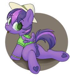 Size: 3300x3600 | Tagged: explicit, artist:dumbwoofer, anus, bottomless, bracelet, butt, clothes, daring do costume, dock, female, filly, foal, foalcon, g4, hat, high res, hoof heart, imported from derpibooru, jewelry, looking at you, looking back, looking back at you, lying down, nudity, partial nudity, pegasus, plot, pony, presenting, prone, raised tail, shirt, simple background, solo, solo female, sploot, spread wings, tail, tongue out, transparent background, underhoof, violet spark, vulva, wings