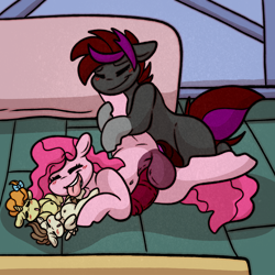 Size: 2000x2000 | Tagged: explicit, artist:faerienougat, pinkie pie, oc, oc:scarlet chain, anal, babycon, blowjob, canon x oc, colt, cunnilingus, earth pony, female, filly, foal, foalcon, foursome, futa, futa oc, futa on colt, futa on female, futa on filly, futa on futa, futa on male, futa pinkie pie, g4, group sex, high res, imported from derpibooru, intersex, male, nudity, oral, pegasus, penetration, penis, pony, pound cake, pumpkin cake, sex, spread legs, spreading, unicorn