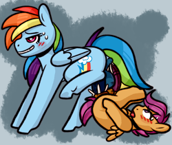 Size: 2000x1689 | Tagged: explicit, artist:faerienougat, rainbow dash, scootaloo, age difference, ahegao, anal, anal creampie, butt, creampie, cum, cum while penetrated, cumming, dickgirl, duo, female, filly, foal, foalcon, futa, futa on futa, futa rainbow dash, futa scootaloo, g4, imported from derpibooru, intersex, mare, mare on filly, mutual penetration, open mouth, orgasm, pegasus, penetration, plot, pony, sex, ship:scootadash, shipping, simultaneous orgasm, tongue out