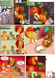 Size: 3720x5244 | Tagged: explicit, artist:anibaruthecat, oc, oc:cyan sand, comic:my life with older mares, age difference, butt, canon x oc, colt, colt on mare, colt sunburst, comic, cougar, creampie, cum, cumming, dialogue, earth pony, exhibitionism, female, foal, foalcon, food, g4, horsecock, imported from derpibooru, magic, magical stimulation, magicjob, male, mare, mare on colt, milf, nudity, penetration, penis, plot, pony, public sex, sandwich, sex, shipping, speech bubble, stealth sex, stellar flare, straight, straight shota, sunburst, thrill of almost being caught, unicorn, vaginal, younger