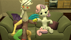 Size: 3840x2160 | Tagged: explicit, artist:sporealtair, sweetie belle, 3d, aftersex, age difference, creampie, cum, cumming, discord, draconequus, eris, female, filly, foal, foalcon, futa, futa filly, futa sweetie belle, g4, high res, imported from derpibooru, intersex, male, nudity, penis, pony, rule 63, shipping, source filmmaker, straight, sweetiecord, unicorn, vagina, vaginal creampie, wings