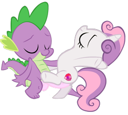 Size: 1139x1024 | Tagged: explicit, spike, sweetie belle, 1000 hours in ms paint, dragon, edit, female, foalcon, g4, imported from derpibooru, male, nudity, penis, pony, sex, ship:spikebelle, shipping, simple background, straight, transparent background