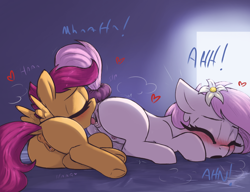Size: 3000x2300 | Tagged: explicit, artist:t72b, scootaloo, oc, oc:kayla, anus, backlighting, bed, blushing, butt, canon x oc, clitoris, crotchboobs, cunnilingus, duo, duo female, earth pony, eyes closed, female, filly, floppy ears, flower, flower in hair, foal, foalcon, g4, high res, imported from derpibooru, lesbian, licking, lying down, moaning, moaning in pleasure, nipples, not celestia, nudity, on bed, open mouth, oral, pegasus, plot, pony, prone, raised tail, scrunchie, sex, spread wings, tail, teats, tongue out, vulva, vulvar winking, wingboner, wings