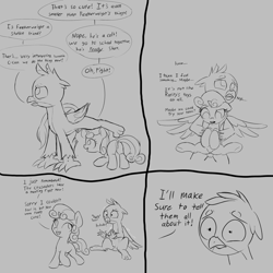 Size: 2048x2048 | Tagged: explicit, artist:permpony, sweetie belle, anatomically correct, anus, balls, blue balls, comic, dialogue, female, filly, foal, foalcon, g4, gallus, gallus has a tiny dick, griffon, griffon penis, high res, imported from derpibooru, micropenis, monochrome, nudity, penis, ponut, pony, shipping, sketch, small penis, small penis humiliation, underhoof, unicorn, vulva