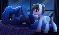 Size: 3500x2098 | Tagged: explicit, artist:dinoalpaka, princess luna, alicorn, anus, balls, blushing, butt, clitoris, colt, earth pony, female, foal, foalcon, g4, high res, imported from derpibooru, male, mare, nudity, pipsqueak, plot, pony, ship:lunapip, shipping, straight, vulva