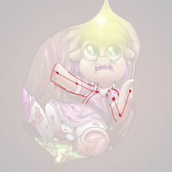Size: 1500x1500 | Tagged: grimdark, questionable, artist:smudge proof, oc, oc:heroic armour, anus cameltoe, bleeding, blood, clothes, colt, colt prey, commission, crossdressing, crying, digestion, dissolving clothes, dress, edit, femboy, foal, foalcon, frog (hoof), girly, graphic digestion, imminent death, imported from derpibooru, internal, male, meta, mooseknuckle, nudity, oc only, ponut, pony, redline, stomach, stomach acid, underhoof, undressing, vore