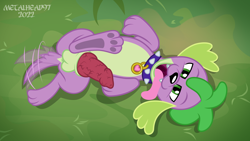 Size: 8000x4500 | Tagged: explicit, artist:metalhead97, spike, absurd resolution, balls, bedroom eyes, big penis, butt, canine penis, commission, dog, doggo, equestria girls, erection, feet, foalcon, foot focus, g4, green balls, horny, imported from derpibooru, knot, lidded eyes, looking at you, lying down, male, nudity, older, older spike, older spike the dog, on back, on ground, panting, paw pads, penis, perspective, plot, show accurate, show accurate porn, smiling, solo, solo male, spike the dog, tail, tail wag, tongue out, vein, veiny cock
