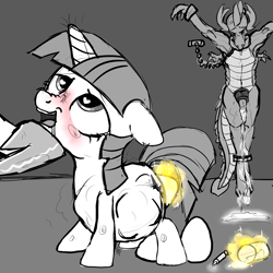 Size: 3000x3000 | Tagged: explicit, grimdark, artist:ponykittenboi, princess celestia, twilight sparkle, abuse, afterrape, aftersex, ahegao, alicorn, anatomically incorrect, artificial insemination, birthing, chained, clipped wings, crying, cum, derpibooru exclusive, dragon, dragon dick, dragon egg, egg, egg laying, eggnant, excessive cum, female, filly, filly twilight sparkle, floppy ears, foal, foalcon, g4, high res, i need an adult, imported from derpibooru, impregnation, jewelry, limited palette, magic, offscreen character, open mouth, oviposition, penis, pony, pregnant, princess molestia, regalia, sex slave, sketch, slave, spike's father, tongue out, twilybuse, unicorn, who needs organs?, wingding eyes, wings, wip, wtf, younger