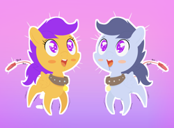 Size: 1470x1080 | Tagged: explicit, artist:happy harvey, scootaloo, alternate version, ambiguous penetration, anal insertion, balls, blushing, collar, colored pupils, colt, cum, cute, cute porn, cutealoo, dripping precum, drool, emanata, equal opportunity lewd, erection, female, filly, foal, foalcon, g4, gradient background, heart, heart eyes, horsecock, imported from derpibooru, insertion, leaking cum, looking up, male, name tag, nudity, open mouth, pegasus, penis, pet, phone drawing, pony, precum, raised tail, rumble, sex toy, shaking, ship:rumbloo, shipping, simplistic art style, slave, starry eyes, straight, tail, vaginal secretions, vibrator, wingding eyes