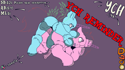 Size: 3840x2160 | Tagged: explicit, advertisement, age difference, anal, angry sex, anus, balls, colt, colt on stallion, commission, couple, covers, doggy style, foal, foalcon, from behind, gay, high res, horn, horsecock, imported from derpibooru, larger male, lineart, male, nudity, on top, open mouth, penetration, penis, ponut, pony, pony on pony action, reminder, sex, size difference, smaller male, stallion, text, underhoof, ych example, your character here
