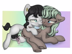 Size: 2048x1536 | Tagged: explicit, artist:dumbwoofer, oc, oc:charcoal stick, oc:forest air, aftersex, anatomically correct, anus, balls, blank flank, breed, breeding, butt, colt, colt on filly, creampie, cuddling, cum, cum on butt, cum on penis, cum on vulva, earth pony, female, filly, foal, foalcon, imported from derpibooru, looking at each other, looking at someone, male, mottled genitals, nudity, oc x oc, pegasus, penis, plot, pony, shipping, straight, teenager, underhoof, vagina, vulva