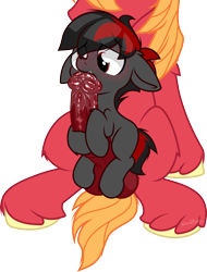 Size: 1500x1972 | Tagged: explicit, artist:sherathoz, oc, oc:varan, age difference, big macintosh, blowjob, canon x oc, colt, colt on stallion, commission, earth pony, earth pony oc, foal, foalcon, g4, gay, horsecock, imported from derpibooru, male, nudity, oral, penis, pony, sex, shipping, simple background, sitting, size difference, stallion, transparent background
