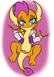 Size: 1668x2388 | Tagged: explicit, artist:php170, artist:steelsoul, :3, bedroom eyes, butt, cloaca, cute, dragon, dragoness, edit, female, foalcon, g4, genital slit, imported from derpibooru, looking at you, nsfw version, nudity, request, smiling, smiling at you, smolder, smolderbetes, smolderriere, solo, solo female, vagina, weird lizzer hole