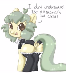 Size: 2541x2806 | Tagged: explicit, artist:mushy, oc, oc:pea, anatomically correct, anus, butt, female, filly, foal, foalcon, high res, imported from derpibooru, looking at you, nudity, oc only, pegasus, plot, ponut, pony, redraw, simple background, solo, solo female, vulva, white background