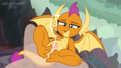 Size: 8000x4500 | Tagged: explicit, artist:metalhead97, alternate version, anus, ass, bedroom eyes, butt, commission, cum, cumming, cute, dragon, dragon lands, dragoness, feet, female, fetish, foalcon, foot fetish, footjob, g4, human, imported from derpibooru, interspecies, looking down, male, nudity, orgasm, penis, presenting, sex, show accurate, show accurate porn, smolder, smolderbetes, smolderriere, spread legs, spread wings, spreading, straight, vulva, wings