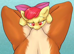 Size: 939x684 | Tagged: explicit, artist:hellticket, apple bloom, female, foalcon, fox, g4, imported from derpibooru, lesbian, oral, pony, pony on furry action, sex