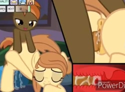 Size: 1404x1040 | Tagged: explicit, artist:tiarawhy, button mash, oc, oc:cream heart, age difference, anus, ass up, bad quality, bed, bedroom eyes, butt, button mash's milf quest, button's adventures, canon x oc, colt, colt on mare, creambutt, dripping, earth pony, earth pony oc, eyes closed, face down ass up, female, flash game, foal, foalcon, g4, game, horsecock, imported from derpibooru, incest, lowres, male, mare, milf, mother and child, mother and son, nudity, penetration, penis, plot, pony, powerdirector, sex, ship:buttoncest, shipping, show accurate, show accurate porn, size difference, smiling, straight, straight shota, uterus, vagina, vaginal, vaginal secretions, vulva, x-ray