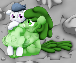 Size: 3600x3000 | Tagged: explicit, artist:pvryohei, oc, anal, balls, blushing, canon x oc, commission, drool, fetish, foalcon, g4, goo, goo pony, high res, imported from derpibooru, inflation, male, masturbation, nudity, original species, pegasus, penetration, penis, pony, pregnant, rumble, sex, smiling, smirk, tentacle porn, tentacles, tentacles on male, unbirthing, vore