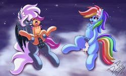 Size: 2500x1500 | Tagged: explicit, artist:draconightmarenight, rainbow dash, scootaloo, oc, oc:tempest streamrider, age difference, ahegao, balls, big balls, butt, canon x oc, cel shading, cloud, commission, creampie, crotchboobs, cum, female, filly, foal, foalcon, g4, horsecock, imported from derpibooru, leaking cum, male, masturbation, night, night sky, nipples, nudity, one after another, open mouth, pegasus, pegasus oc, penetration, penis, plot, pony, sex, shading, sky, smug smile, stallion, stallion on filly, starry night, straight, tongue out, trio, vaginal, vaginal creampie